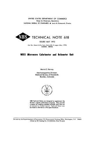 WR15 Microwave Calorimeter aid Bolometer Unit