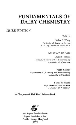 Fundamentals of Dairy Chemistry