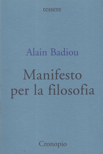 Manifesto per la filosofia
