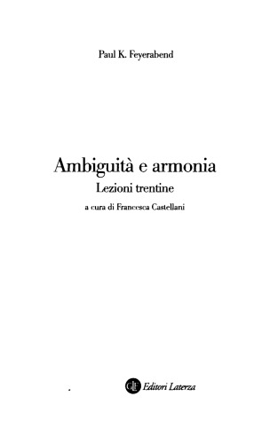 Ambiguità e armonia: lezioni trentine
