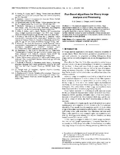 Run-based algorithms for binary image analysis and processing