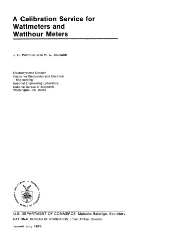 A Calibration Service for Wattmeters and Watthour Meters