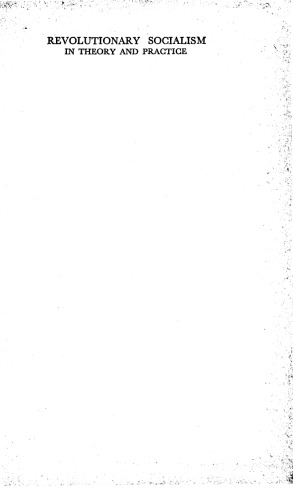 Revolutionary Socialism in Theory & Practice