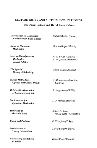 Fields And Particles: Field Theory And Dispersion Relations