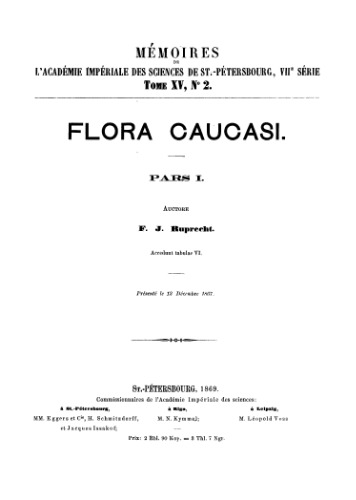 Flora Caucasi. 1
