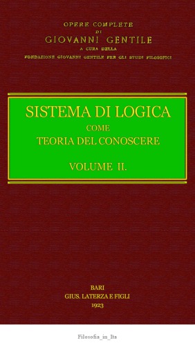 Sistema di logica come teoria del conoscere