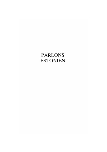 Parlons estonien