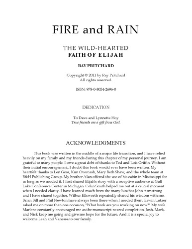 Fire and rain : the wild-hearted faith of Elijah