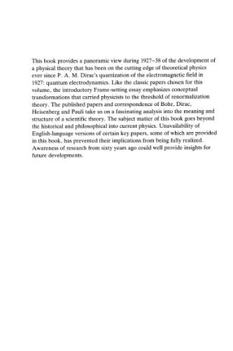 Early Quantum Electrodynamics: A Source Book