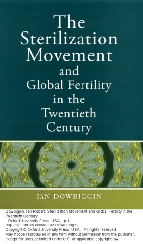 The Sterilization Movement and Global Fertility in the Twentieth Century