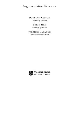 Argumentation Schemes