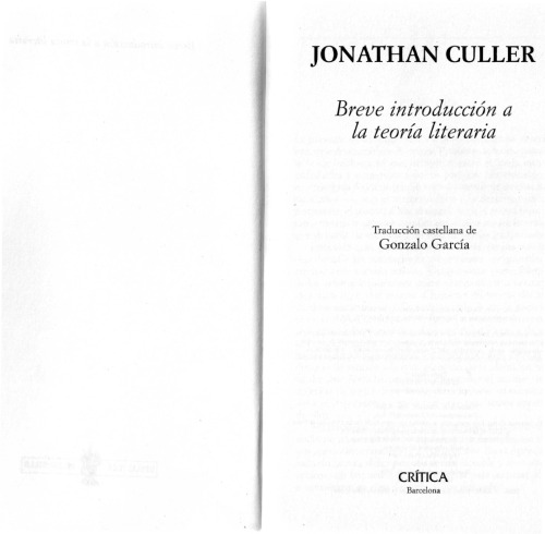 Breve introduccion a la teoría literaria