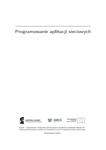 Programowanie aplikacji sieciowych