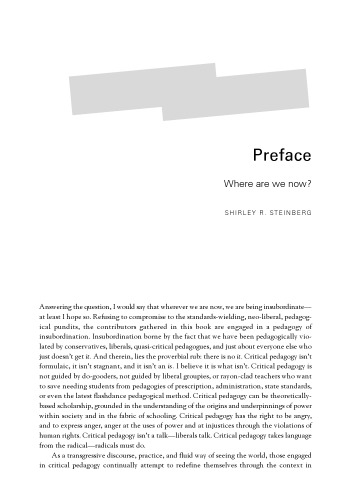 Critical pedagogy : where are we now?