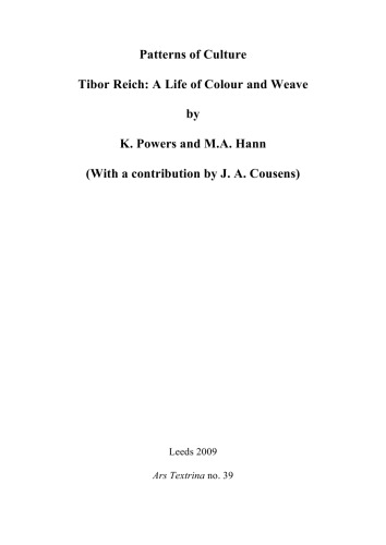Patterns of Culture – Tibor Reich: A Life of Colour and Weave