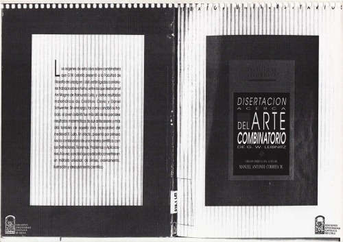 Disertación acerca del Arte combinatorio