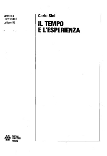 Il tempo e l'esperienza