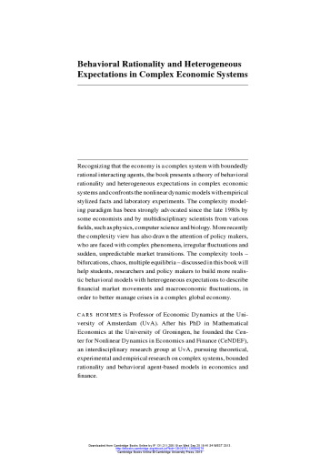 Behavioral Rationality and Heterogeneous Expectations in Complex Economic Systems