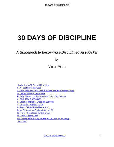 30 Days of Discipline