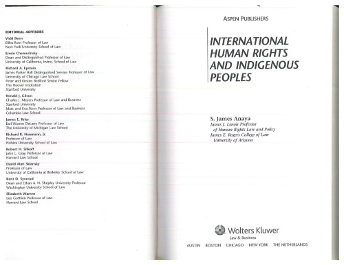 International Human Rights and Indigenous Peoples