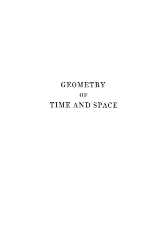 Geometry of Time and Space