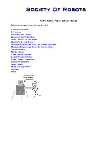 Society of Robots Website