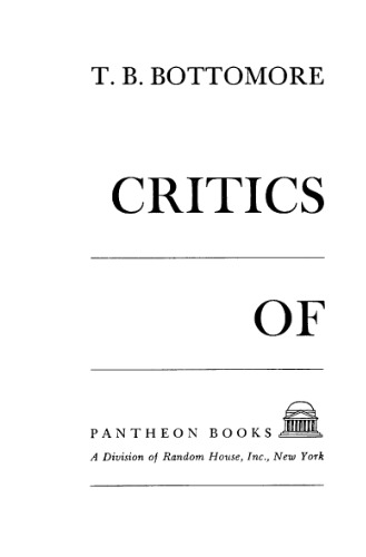 Critics of Society: Radical Thought in North America