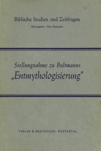 Stellungnahme zu Bultmanns 