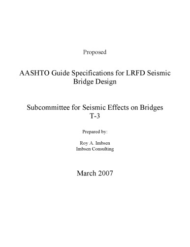 AASHTO Guide Specifications for LRFD Seismic Bridge Design T-3
