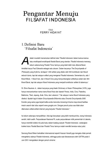 An Introduction to Indonesian Philosophy