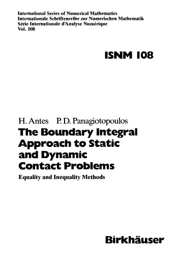 The boundary integral approach to contact problems