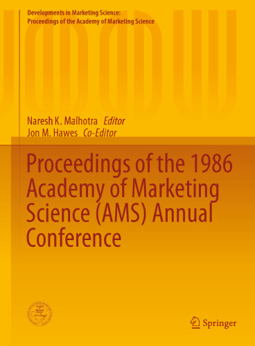Proceedings of the 1986 Academy of Marketing Science (AMS) Annual Conference