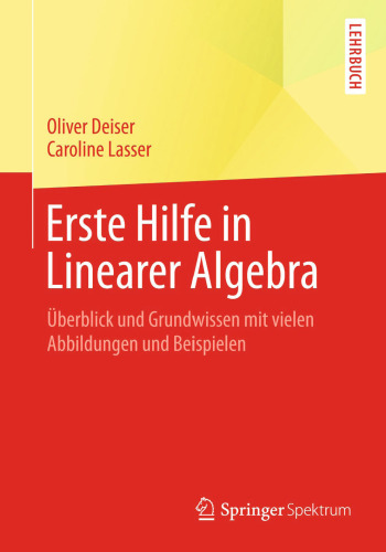 Erste Hilfe in Linearer Algebra: Überblick und Grundwissen mit vielen Abbildungen und Beispielen
