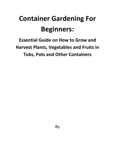 Container plants for beginners