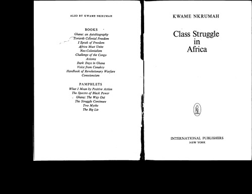 Class Struggle in Africa