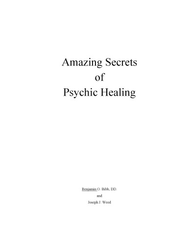 Amazing Secrets of Psychic Healing