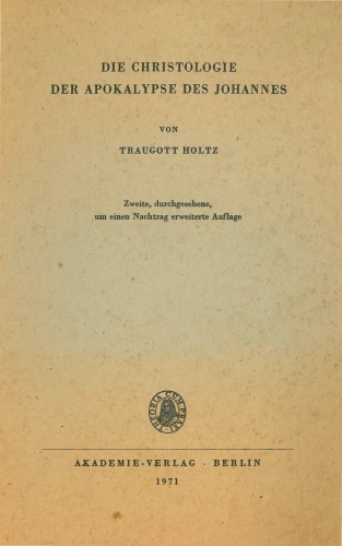 Die Christologie der Apokalypse des Johannes