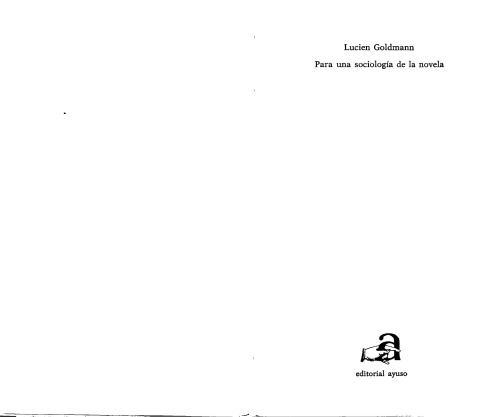 Para una sociología de la novela