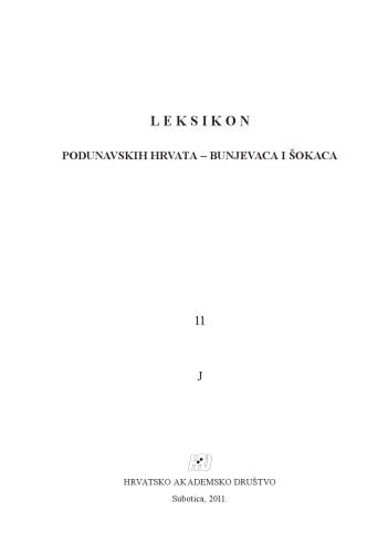 Leksikon podunavskih Hrvata - Bunjevaca i Šokaca