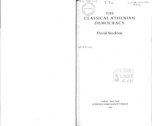 The classical Athenian democracy