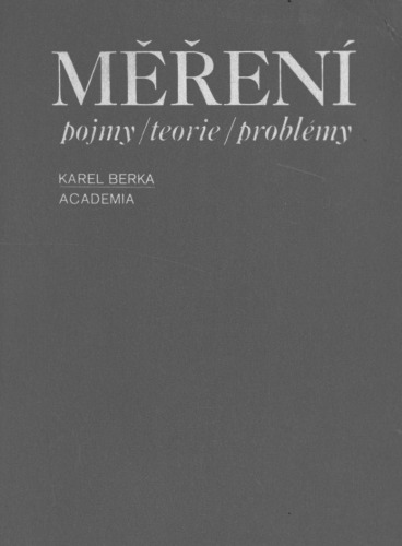 Měření: Pojmy, teorie, problémy