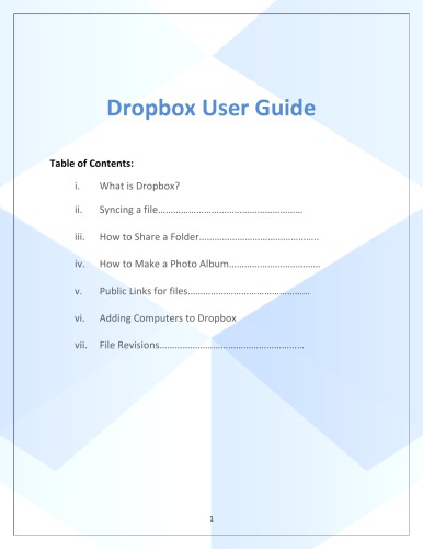 Dropbox guide