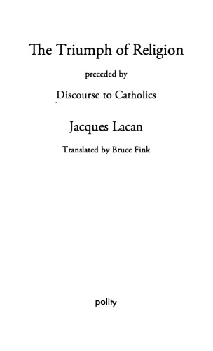 The Triumph of Religion, preceded by Discourse to Catholics