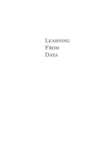 Learning From Data. A short course