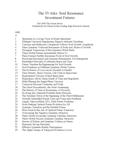 The 33 Arks: Soul Resonance Investment Futures