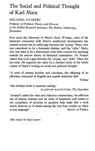 The Social and Political Thought of Karl Marx