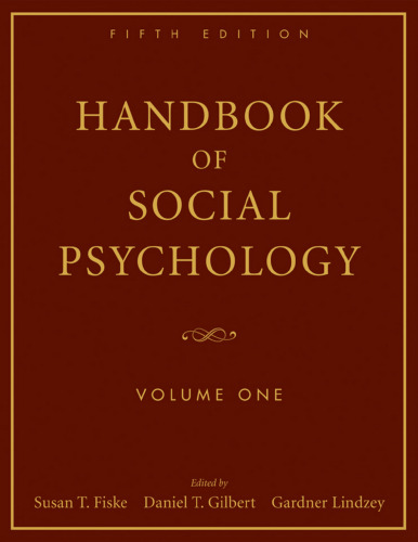 Handbook of Social Psychology (2 Volume Set)