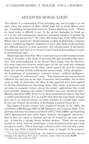 Advanced Modal Logic [pp. 83-266]