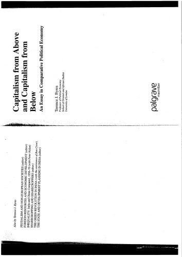 Capitalism from above and Capitalism from below: An Essay in Comparative Political Economy