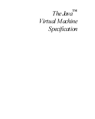 The Java Virtual Machine Specification